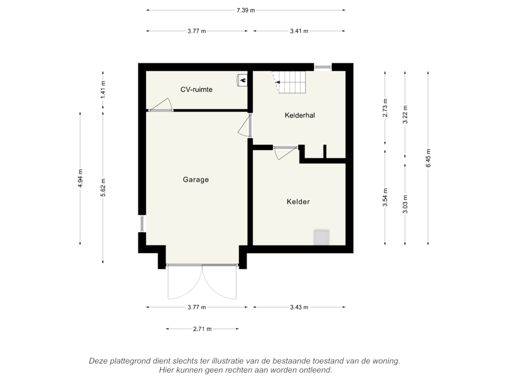 Bekijk plattegrond van Kelder van Maastrichterlaan 81