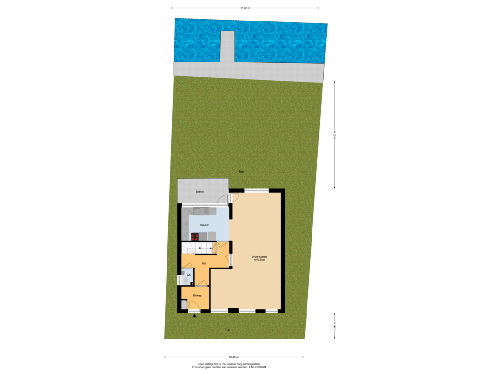 Bekijk plattegrond van Situatie van Spaarndammerdijk 92