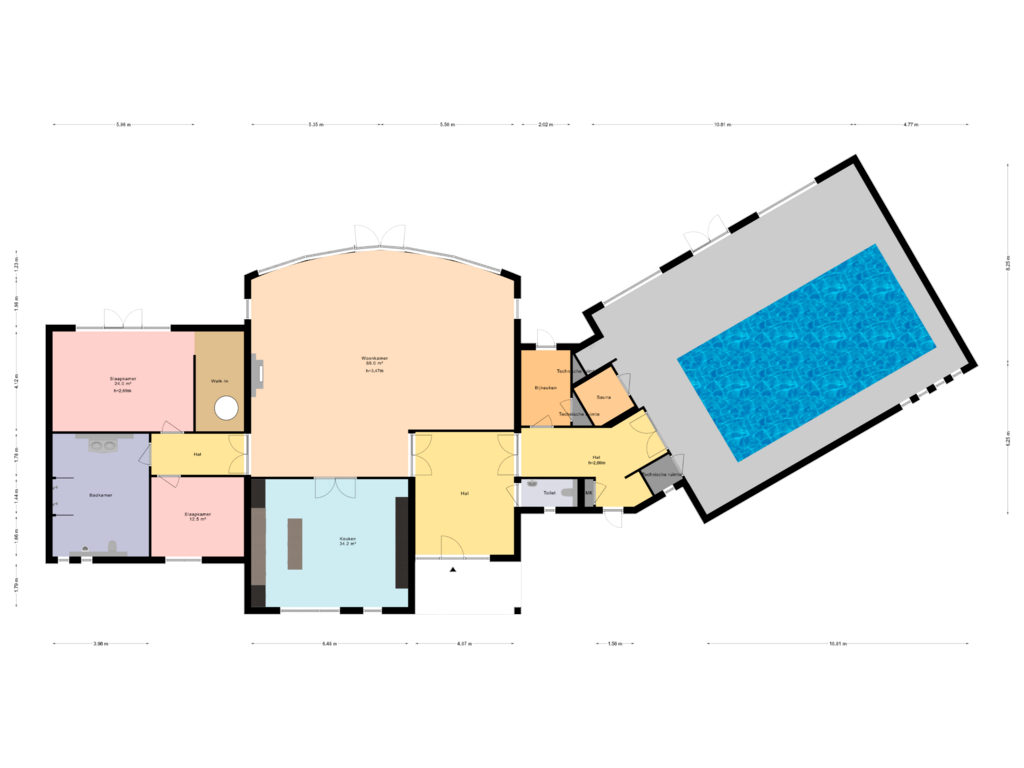 Bekijk plattegrond van Begane grond van Klarenweg 62