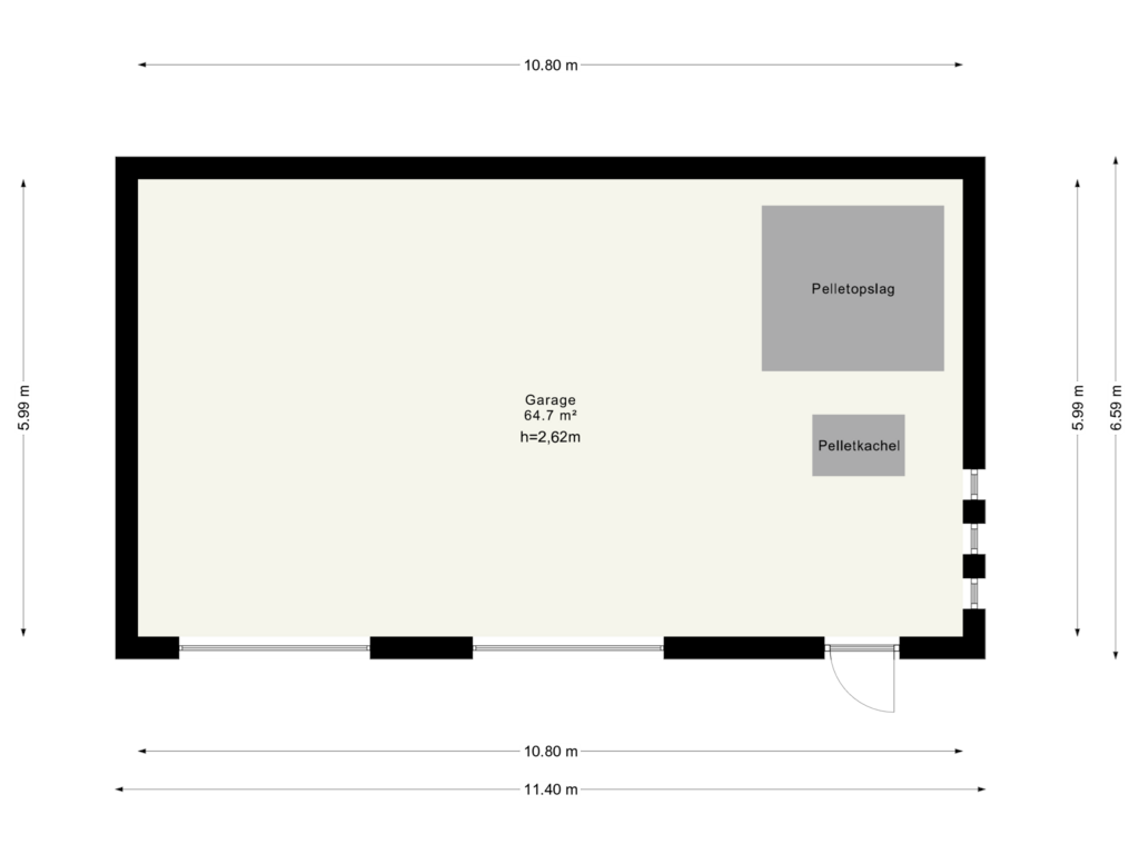 Bekijk plattegrond van Garage van Klarenweg 62