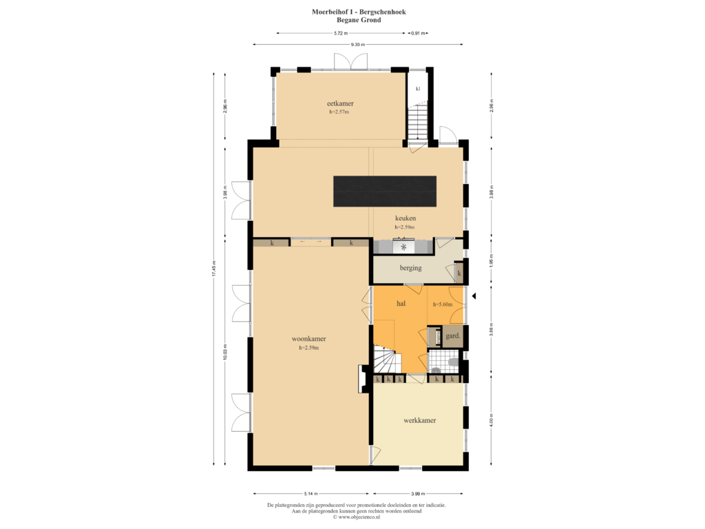 Bekijk plattegrond van Begane Grond van Moerbeihof 1