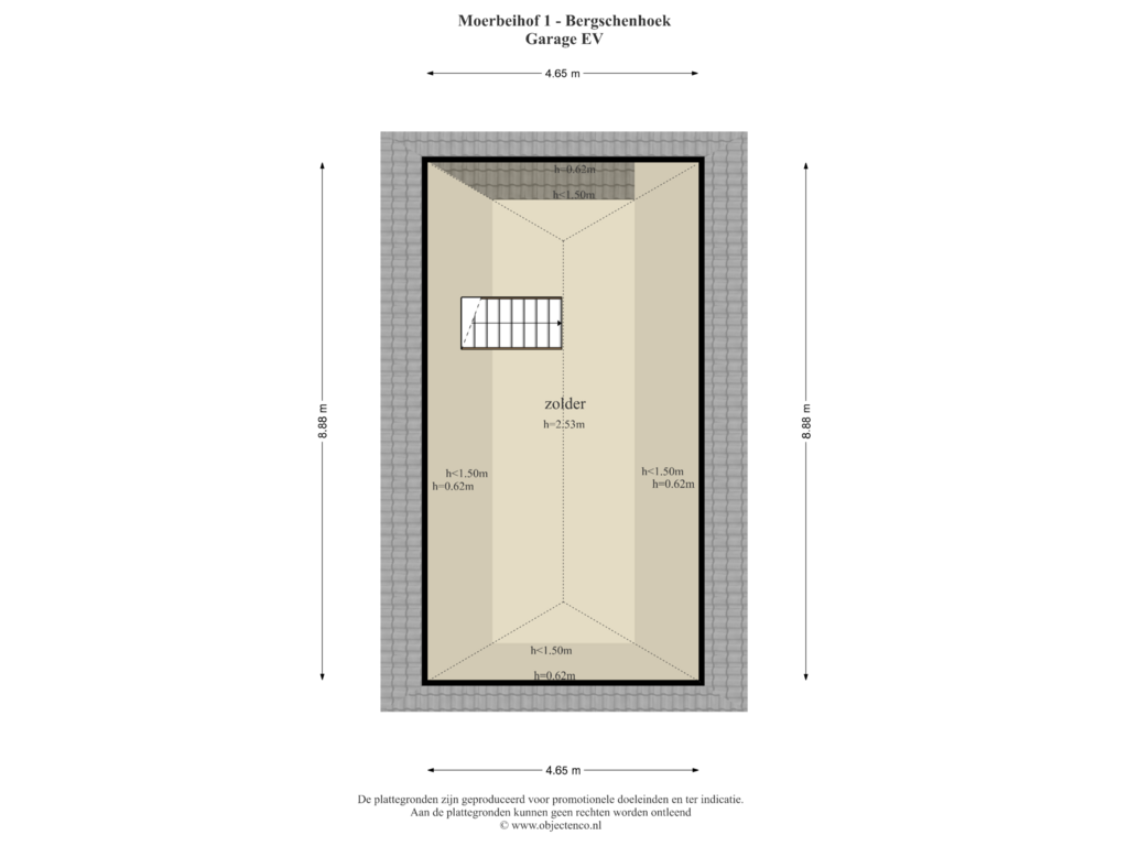 Bekijk plattegrond van Garage EV van Moerbeihof 1