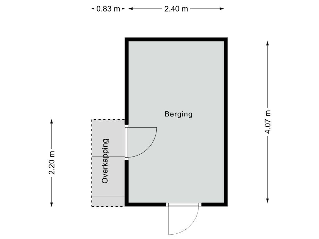 View floorplan of Berging of Landsmeerderdijk 68