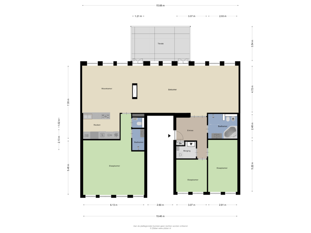 View floorplan of Appartement of Langenoordstraat 130-C