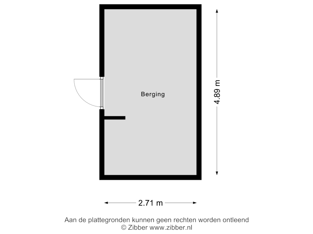 View floorplan of Berging of Langenoordstraat 130-C