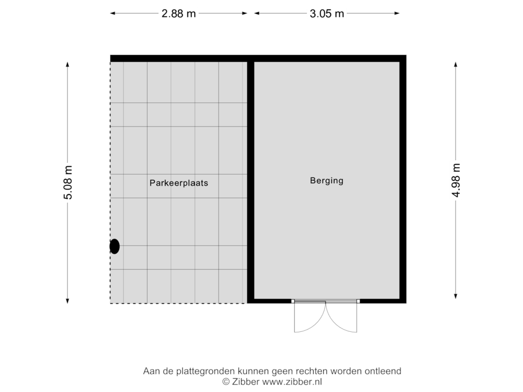 View floorplan of Berging of Langenoordstraat 130-C