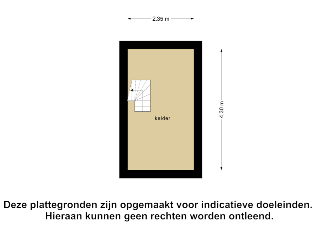 Bekijk plattegrond van Kelder van Wilhelminalaan 3-A