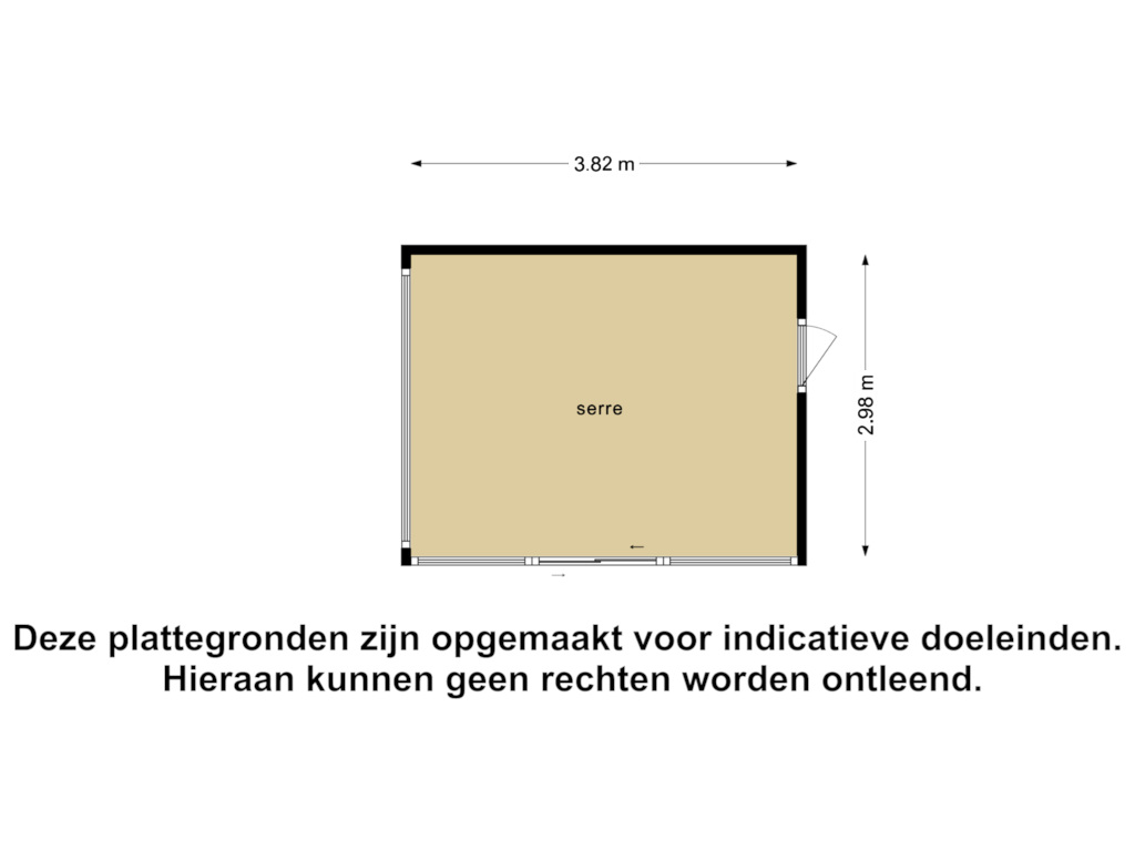 Bekijk plattegrond van Tuinhuis van Wilhelminalaan 3-A