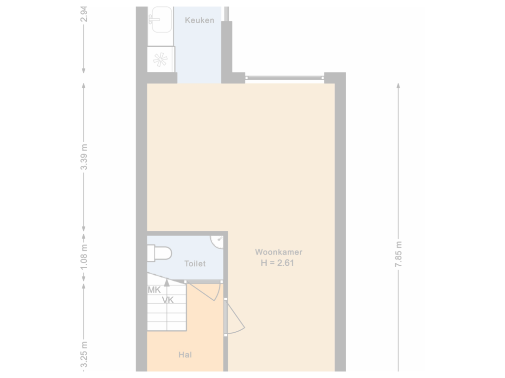 Bekijk plattegrond van First floor van Julianastraat 41