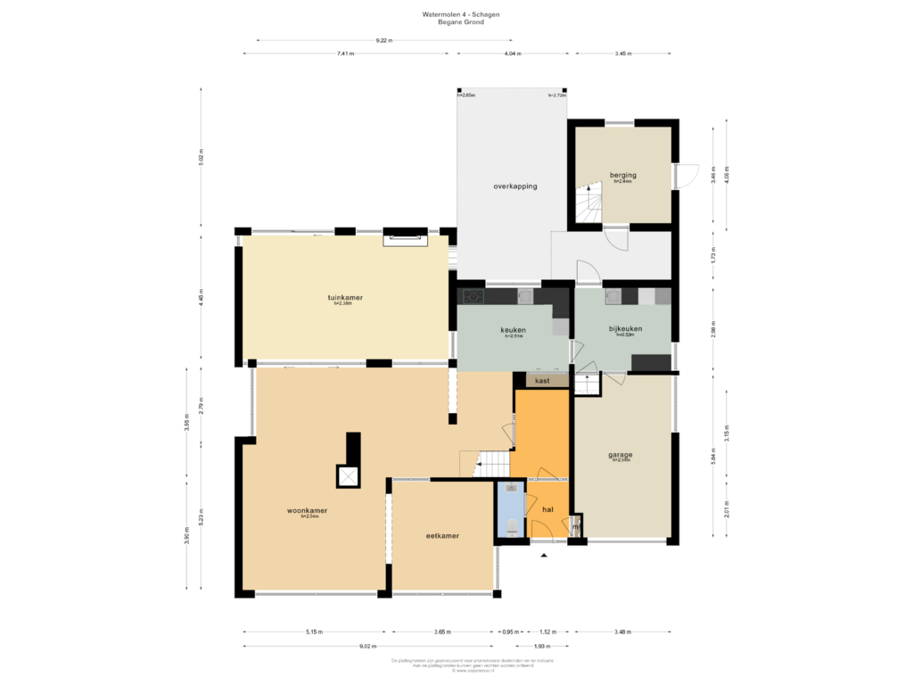 Bekijk plattegrond van BEGANE GROND van Watermolen 4