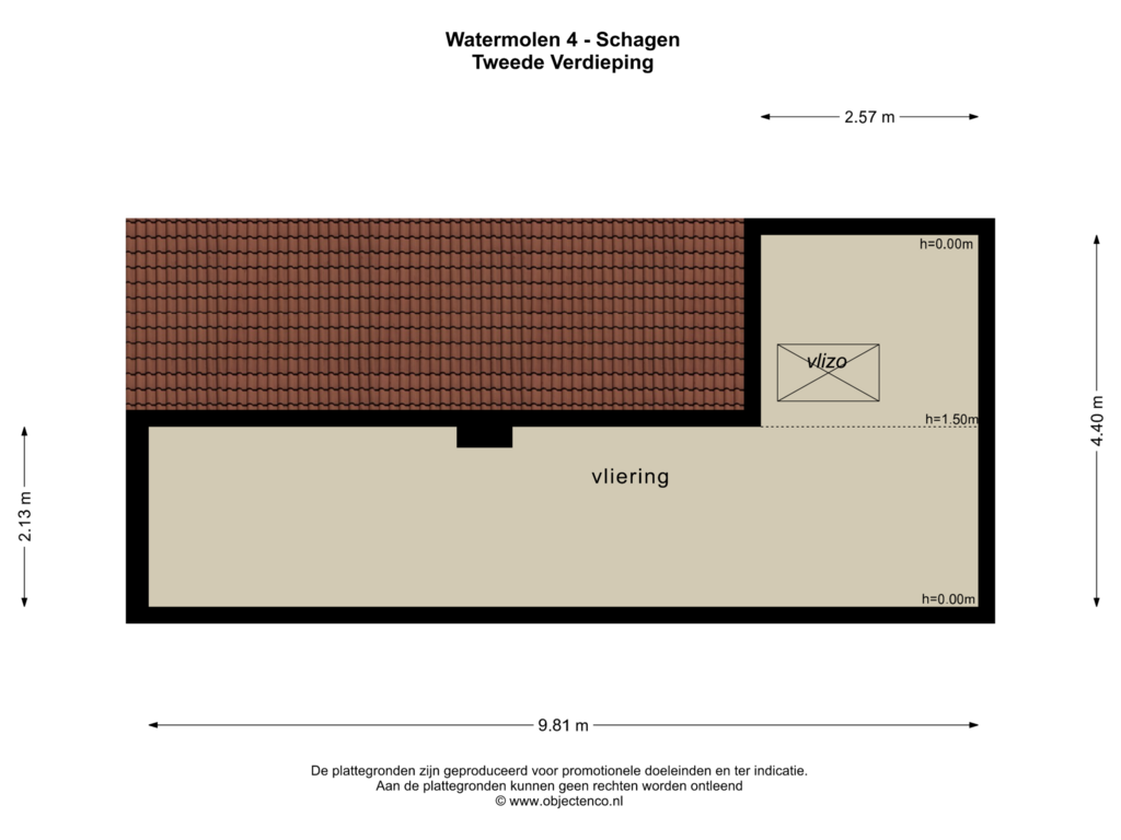 Bekijk plattegrond van TWEEDE VERDIEPING van Watermolen 4