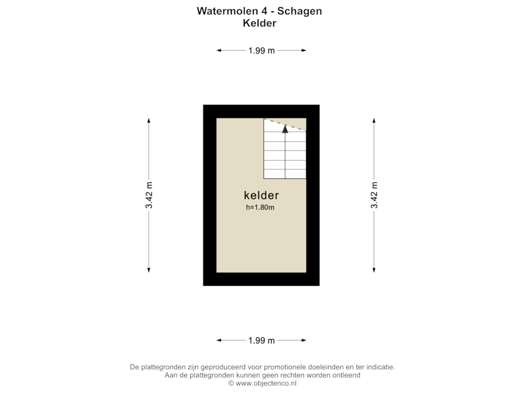 Bekijk plattegrond van KELDER van Watermolen 4