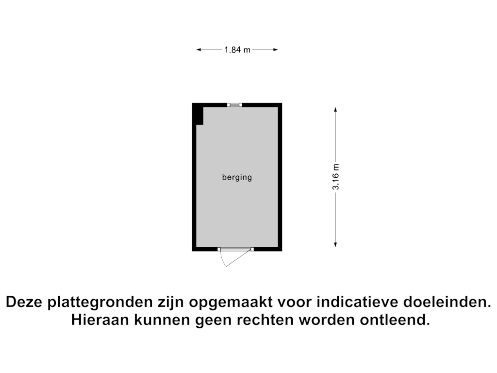 View floorplan of Berging of Boutenslaan 9