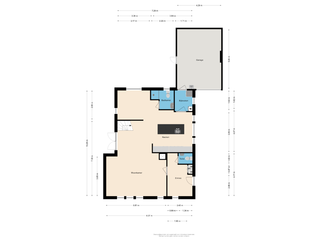 Bekijk plattegrond van Begane grond van Julianaweg 65-A