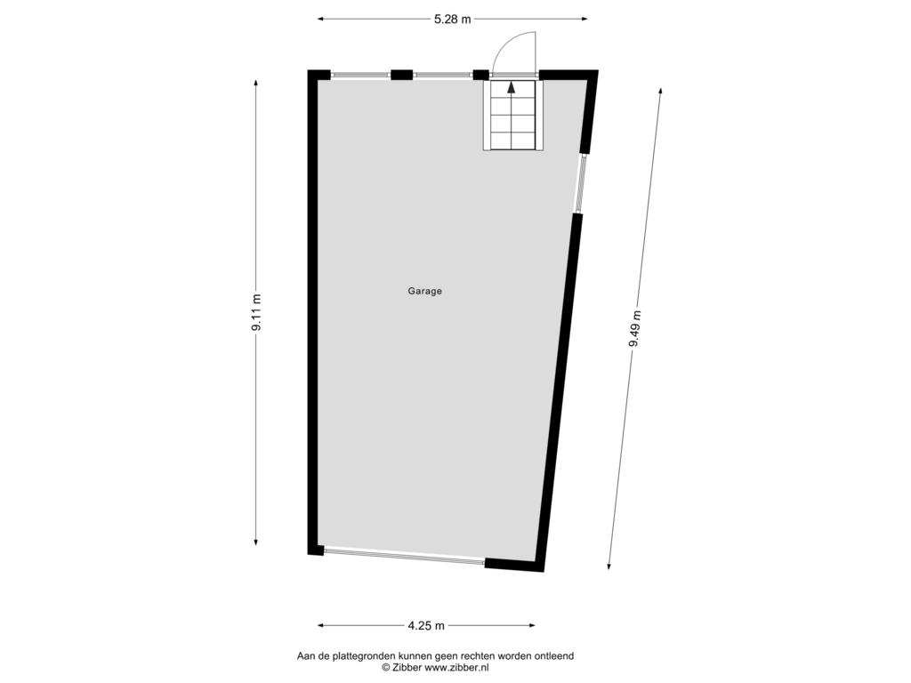 Bekijk plattegrond van Garage van Halsterseweg 314