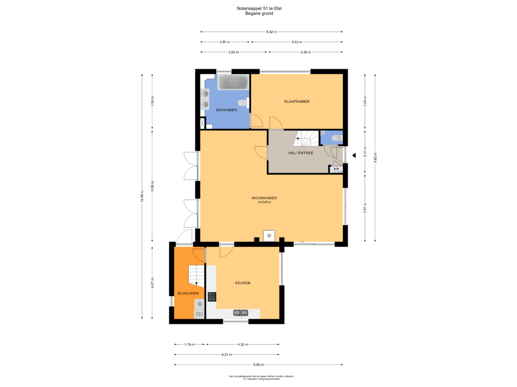 Bekijk plattegrond van Begane grond van Notarisappel 51