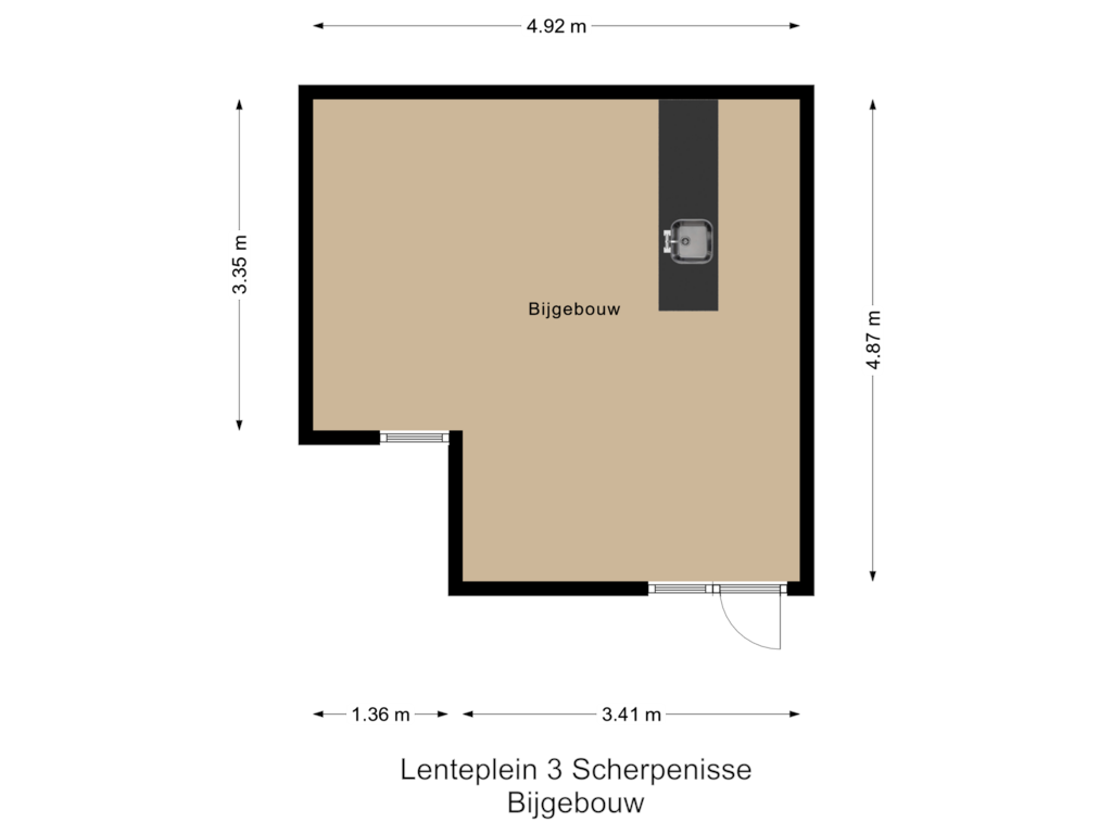 Bekijk plattegrond van Bijgebouw van Lenteplein 3