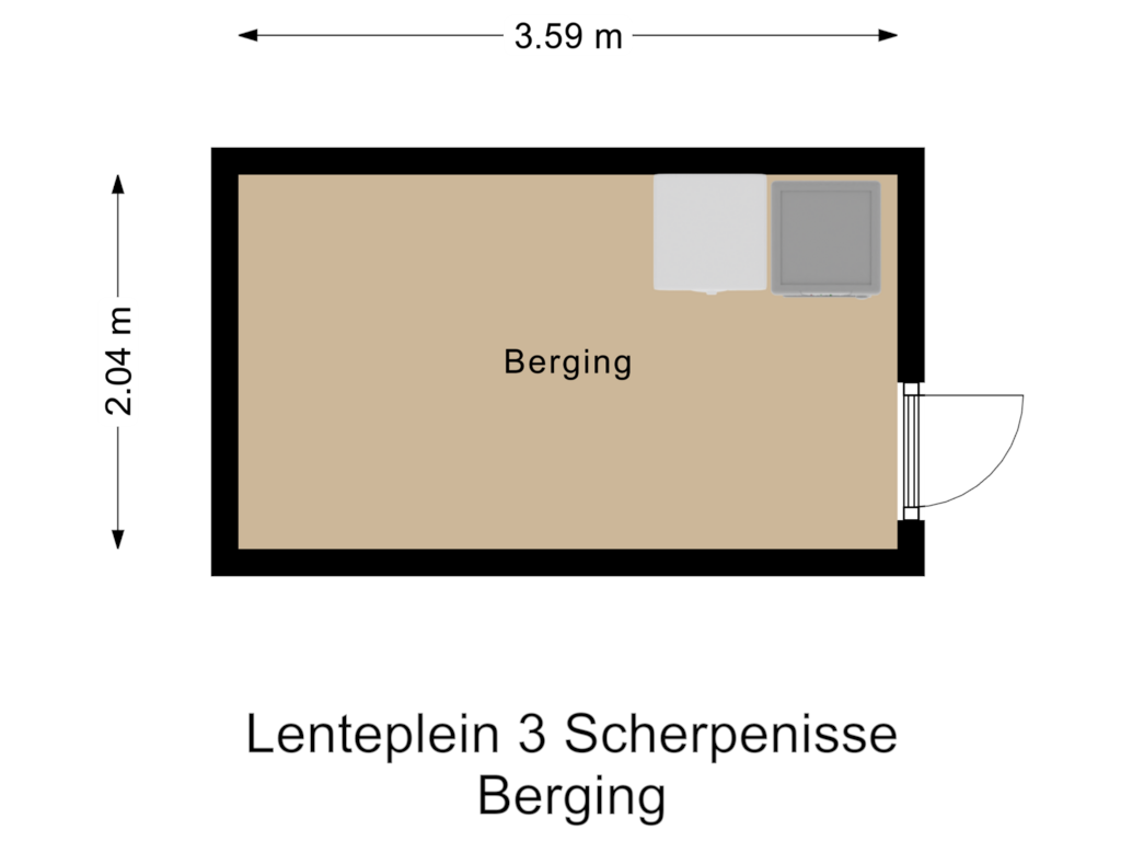 Bekijk plattegrond van Berging van Lenteplein 3