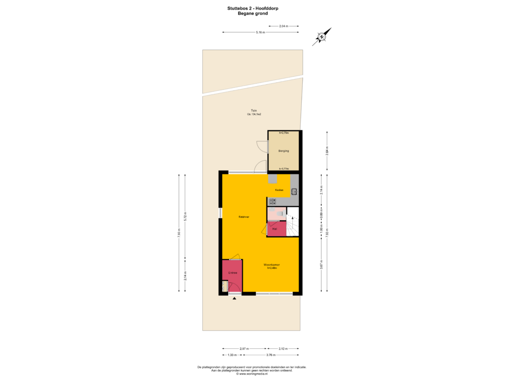 Bekijk plattegrond van Begane grond van Stuttebos 2