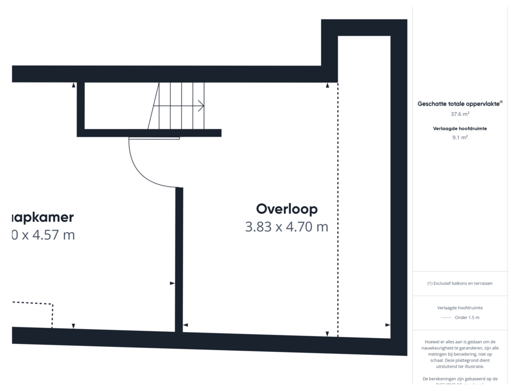 Bekijk plattegrond van Tweede verdieping van Hombachstraat 12