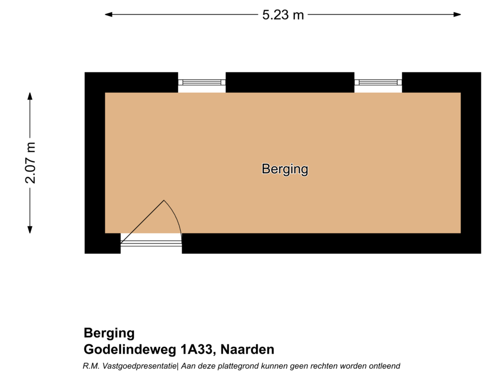 Bekijk plattegrond van Berging van Godelindeweg 1-A33