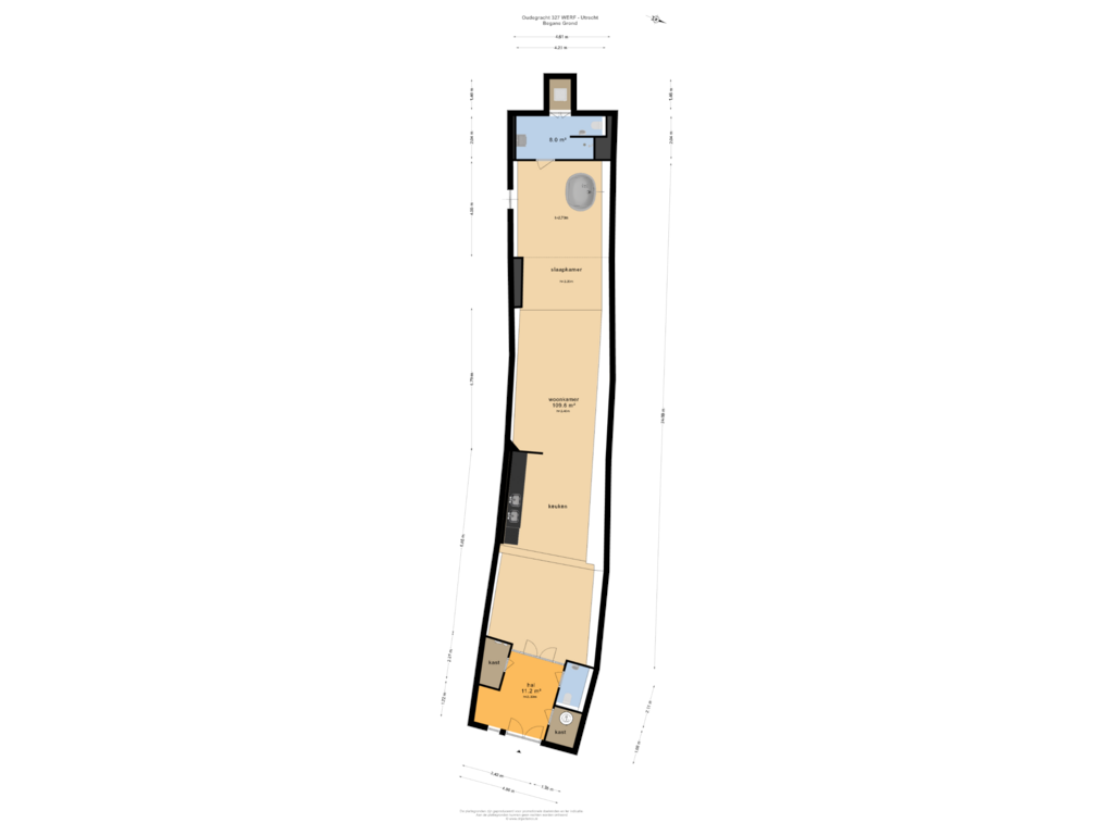 Bekijk plattegrond van Begane Grond van Oudegracht 327