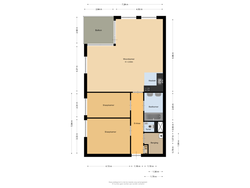 Bekijk plattegrond van Appartement van Rotterdamseweg 79-E