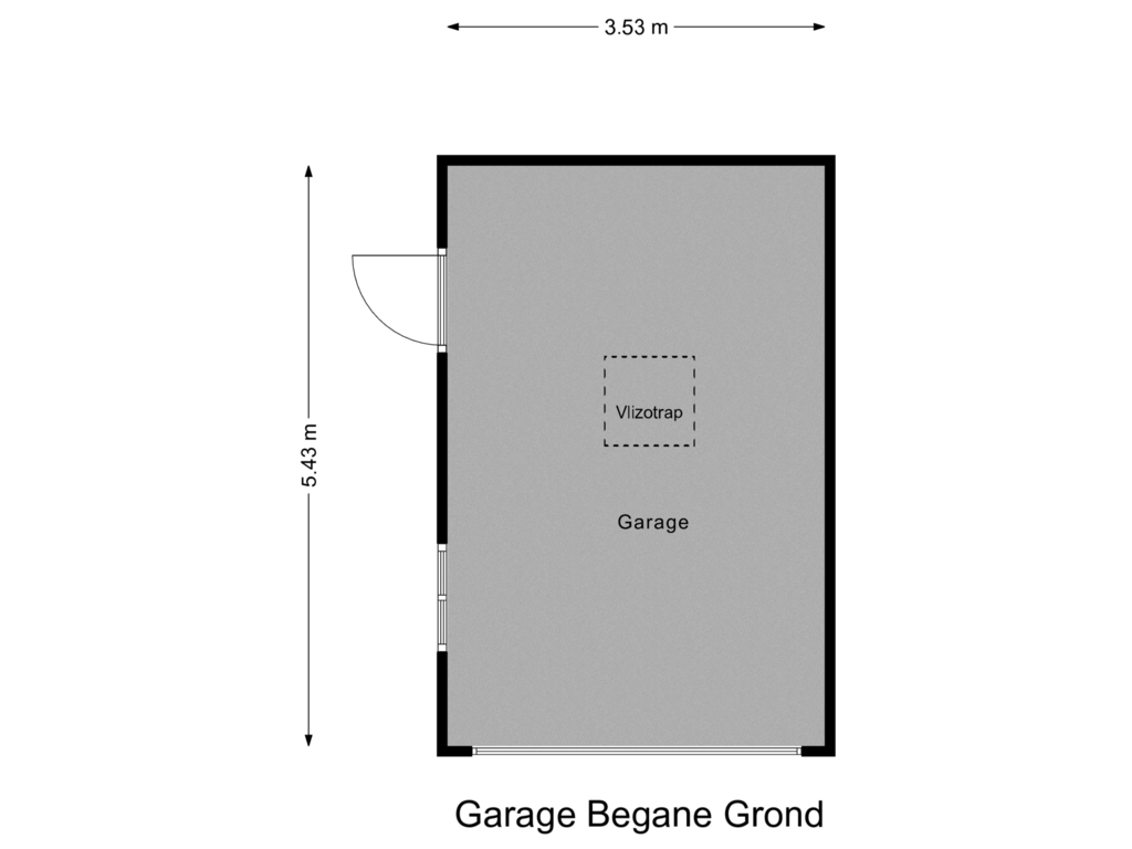 Bekijk plattegrond van Garage Begane Grond van Dorpsstraat 966