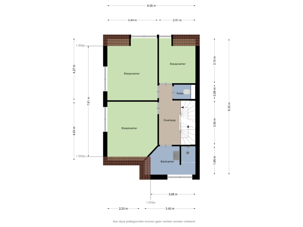 Bekijk plattegrond van Eerste verdieping van Peerboltestraat 1-A