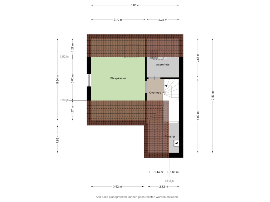 Bekijk plattegrond van Tweede verdieping van Peerboltestraat 1-A