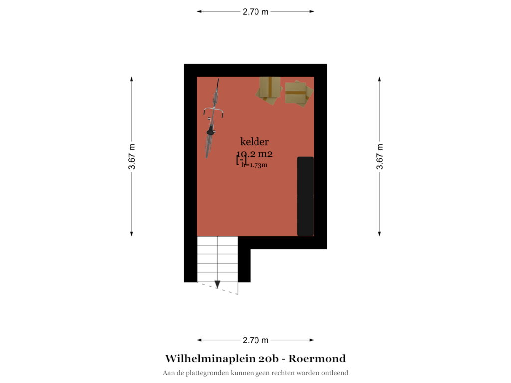 Bekijk plattegrond van KELDER van Wilhelminaplein 20-B