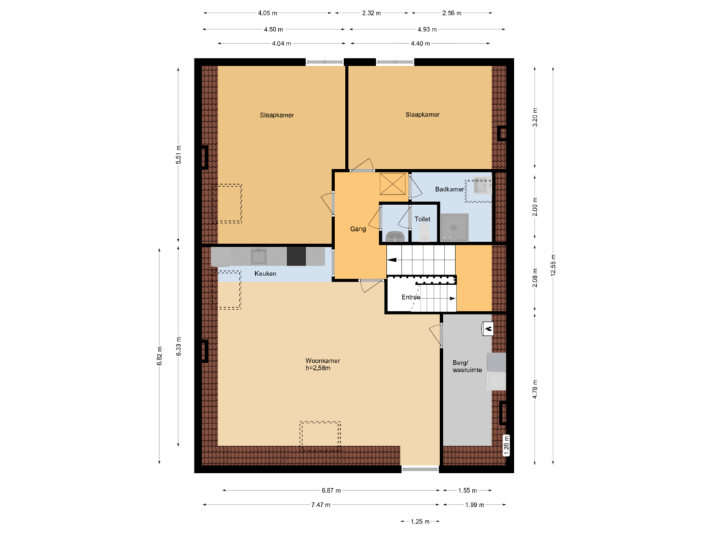 View floorplan of 2e verdieping of Noordstraat 4