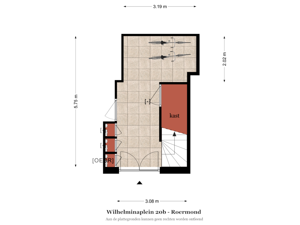 Bekijk plattegrond van BEGANE GROND van Wilhelminaplein 20