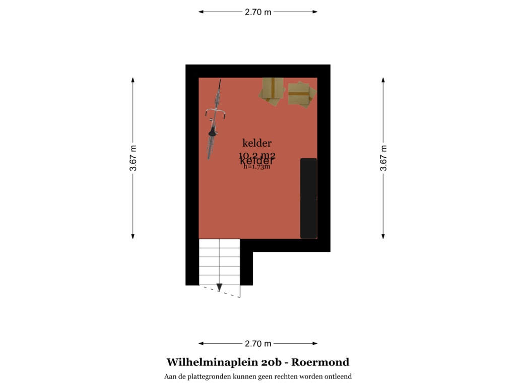 Bekijk plattegrond van KELDER van Wilhelminaplein 20