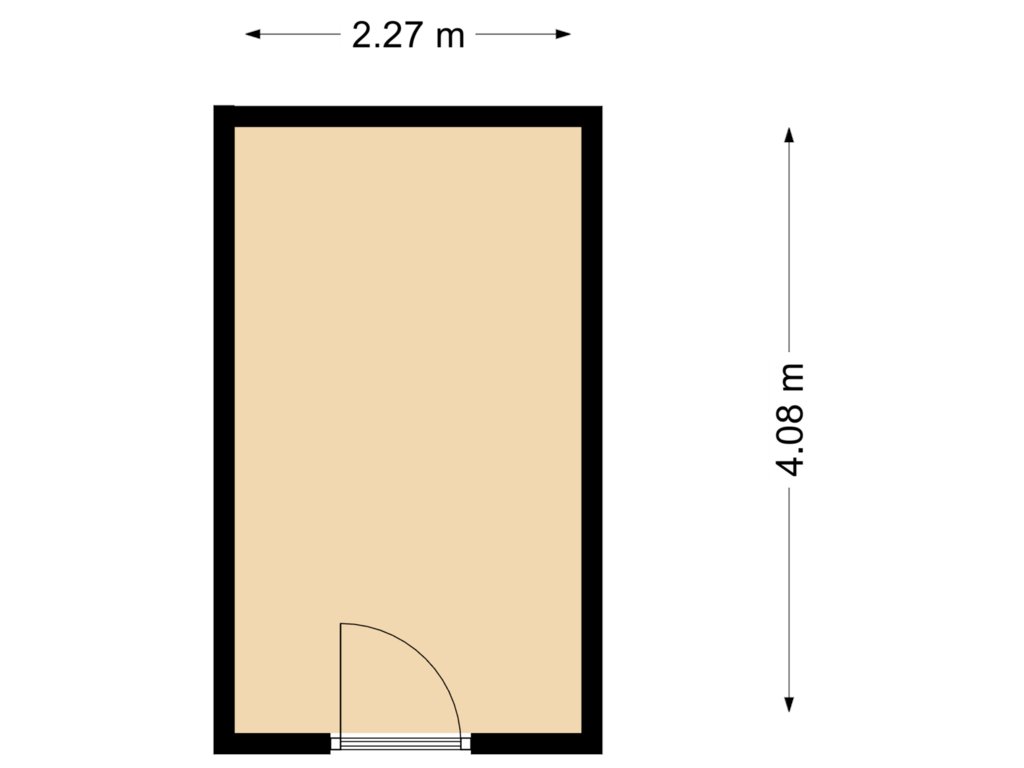 View floorplan of berging of Baden Powellstraat 79