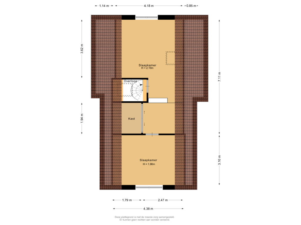 Bekijk plattegrond van Eerste verdieping van Groningerstraatweg 4