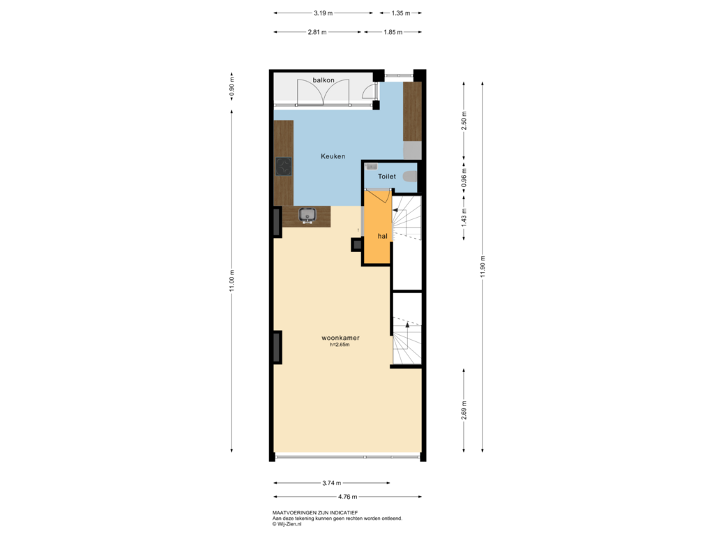 View floorplan of Tweede Verdieping of Oostmaaslaan 129-A02