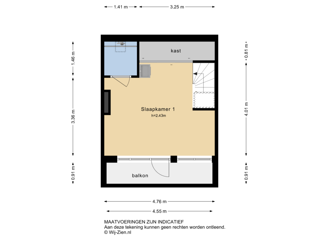 View floorplan of Derde Verdieping of Oostmaaslaan 129-A02