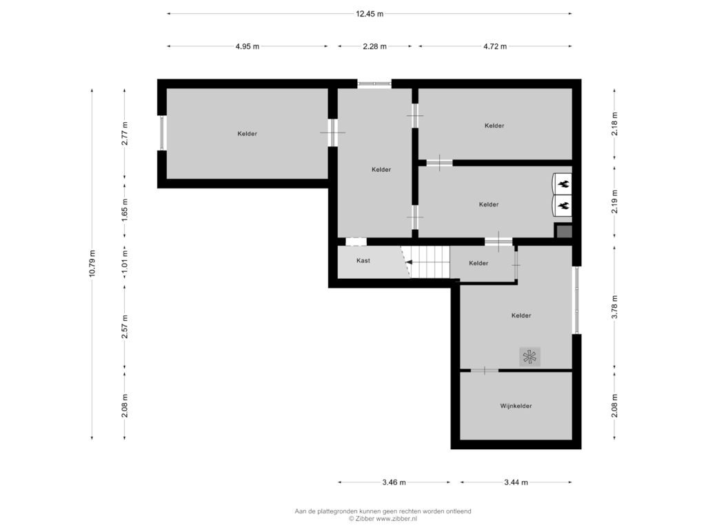 Bekijk plattegrond van Kelder van Klatteweg 10