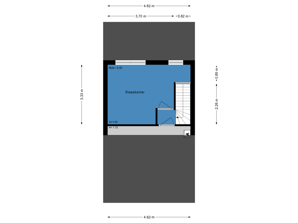 Bekijk plattegrond van Tweede etage van Anna Hoeve 15