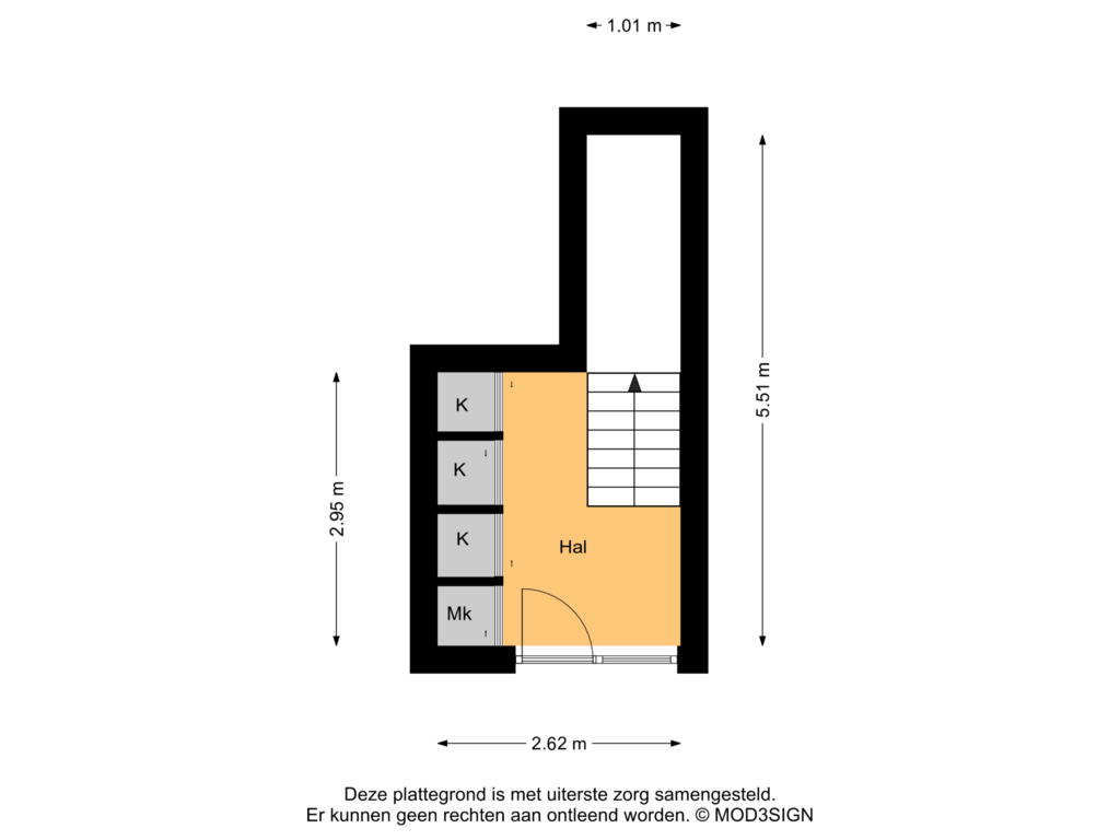 Bekijk plattegrond van BG van Groeneweg 69-RD