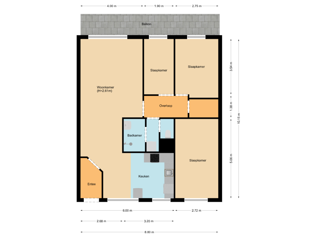 Bekijk plattegrond van First floor van Albertine Agneslaan 66