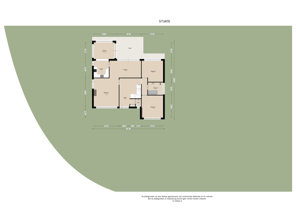 View floorplan of Situatie of Oudendijk 1