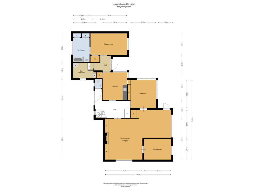 Bekijk plattegrond van Begane grond van Lingenskamp 26