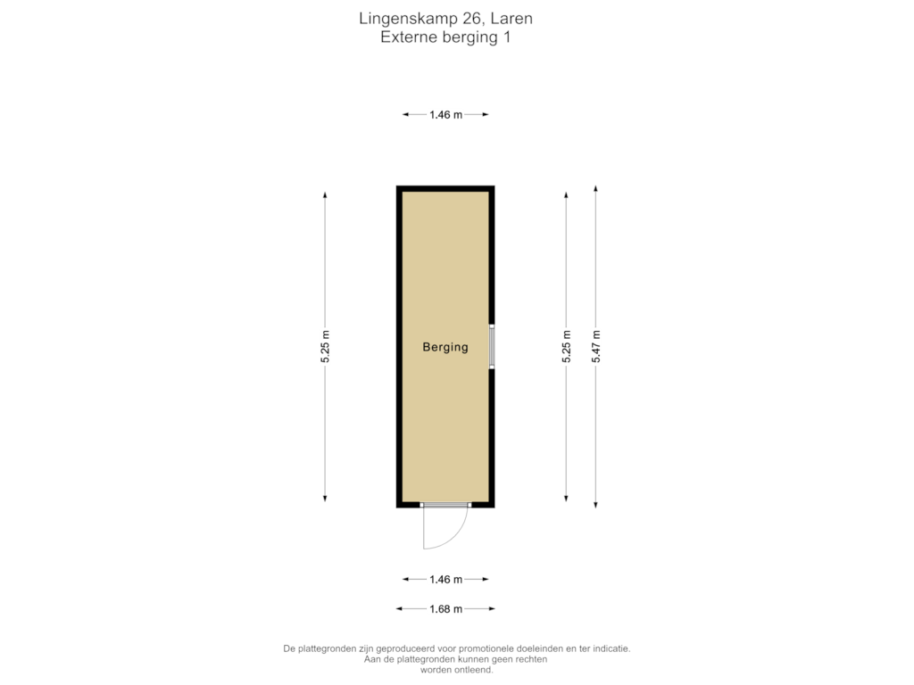 Bekijk plattegrond van Externe berging 1 van Lingenskamp 26