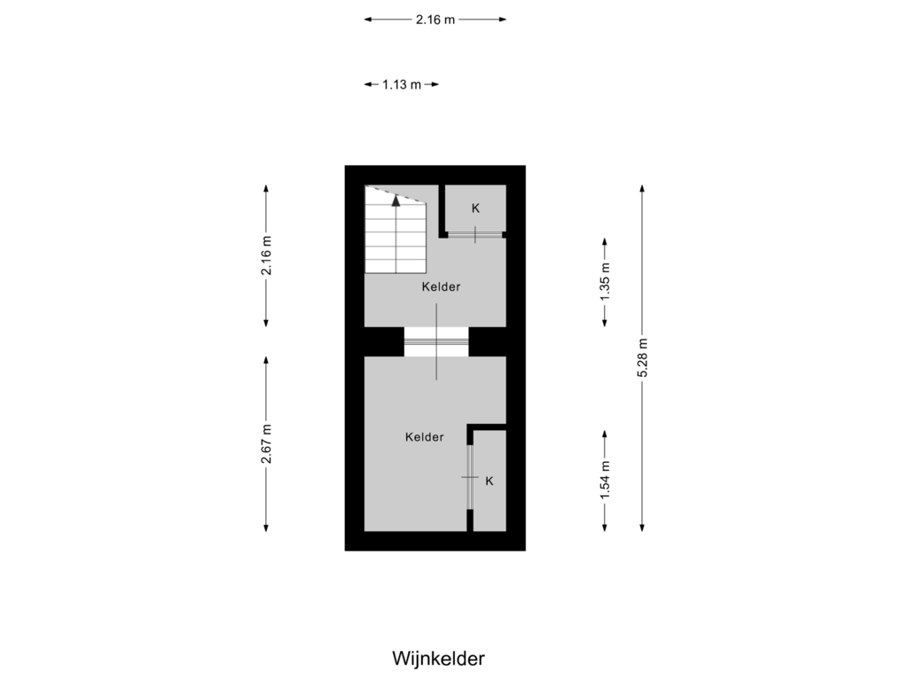 Bekijk plattegrond van Wijnkelder van Leeuweringerstraat 43