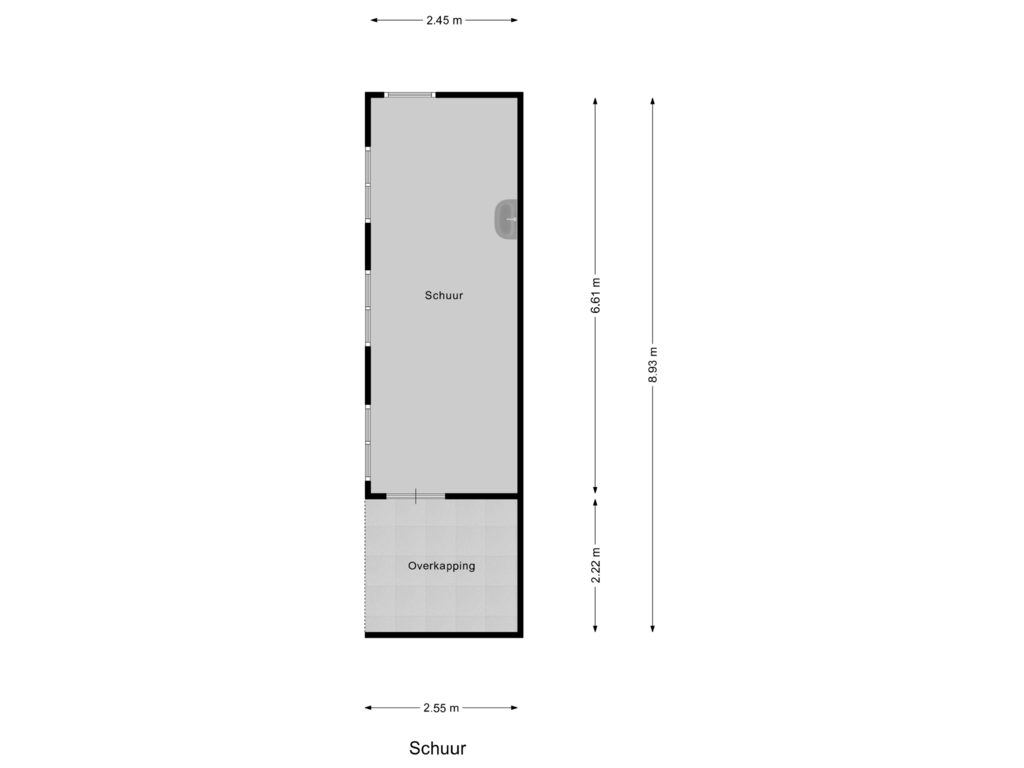 Bekijk plattegrond van Schuur van Leeuweringerstraat 43