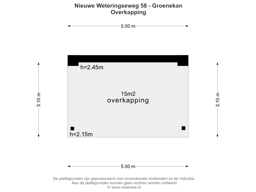 Bekijk plattegrond van OVERKAPPING van Nieuwe Weteringseweg 58