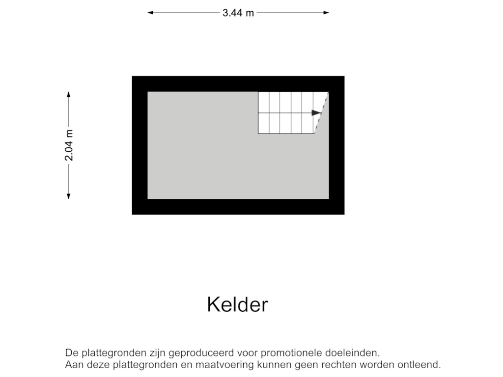 Bekijk plattegrond van Kelder van Jeudestraat 14