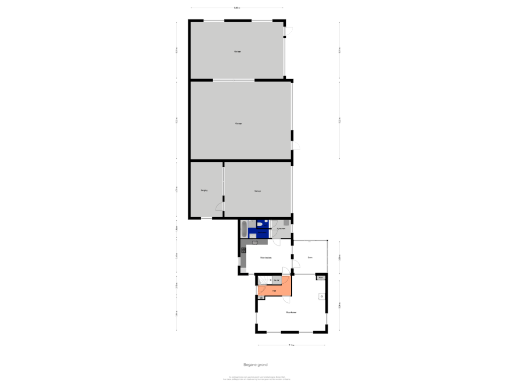 Bekijk plattegrond van Begane grond van Jeudestraat 14